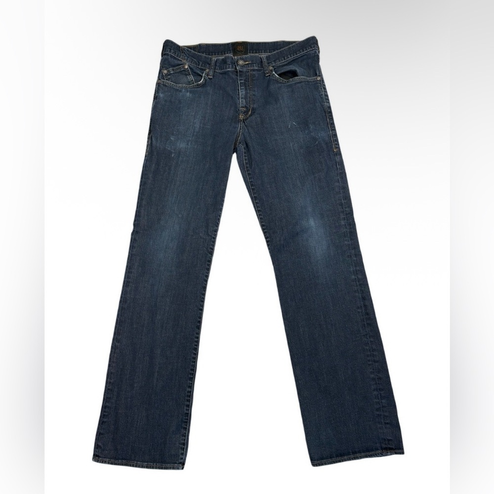 Rock & Republic Men’s Dark Blue Straight Jeans Sz36x34 Distressed